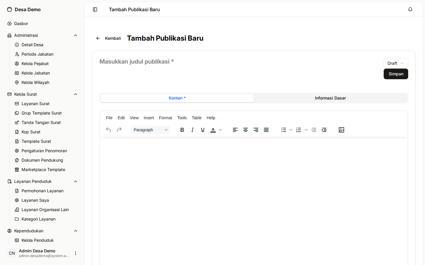 Formulir tambah publikasi